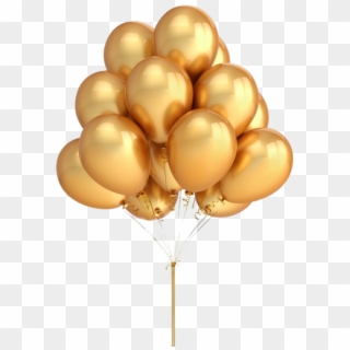 Gold Balloon - Gold Color Balloons Clipart