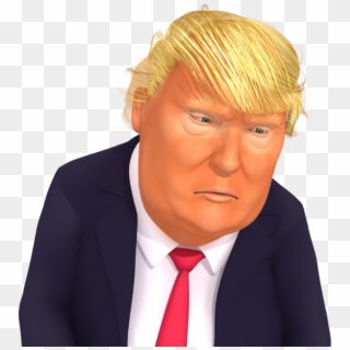 #trumpstickers Depressed Trump 3d Caricature Emoji - Gentleman Clipart