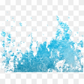 Blue Water Splash Drop - Cartoon Water Splash Png Clipart