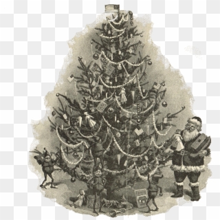 Royalty Free Antique Christmas Tree Illustration Via - Christmas Tree Clipart