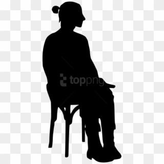 Free Png Sitting In Chair Silhouette Png Images Transparent - Silhouette Clipart
