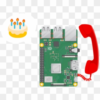 Automatic Calling System Using Raspberry Pi - Electronic Component Clipart