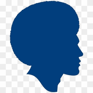 Big Image - African American Male Head Silhouette Clipart