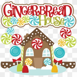 Gingerbread Candy Clipart - Gingerbread House Clipart Free - Png Download