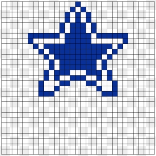 Dallas Cowboys Star By Purplepuddlenut On Kandi Patterns - Star Mario Pixel Art Clipart