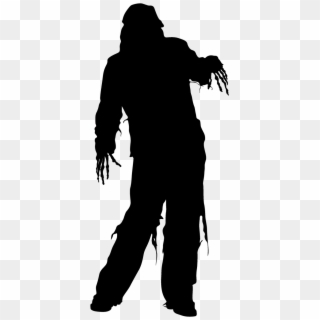 Zombie Silhouette Outline - Silhouette Clipart