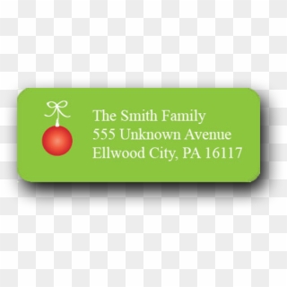 Red Ornament Address Label - Parallel Clipart