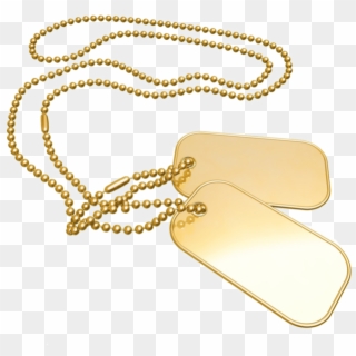 Gold Dog Tags - My Name Pix Friends Clipart