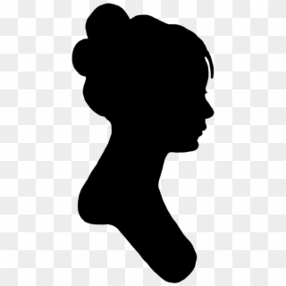 Victorian Silhouette Clipart - Woman Profile Silhouette Transparent - Png Download