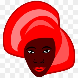 African Girl Face Icon Clipart