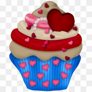 Heart Cupcake Clipart - Cupcakes Imagenes En Dibujos - Png Download