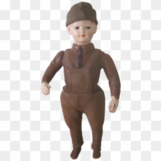 Antique Wwi Liberty Boy American Soldier Doll By Ideal - Figurine Clipart