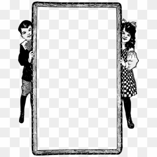 Medium Image - Boy And Girl Frames Clipart
