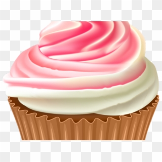 Vanilla Cupcake Clipart Slice - Transparent Cupcake - Png Download