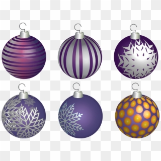 Purple Christmas Ornaments Png Clipart