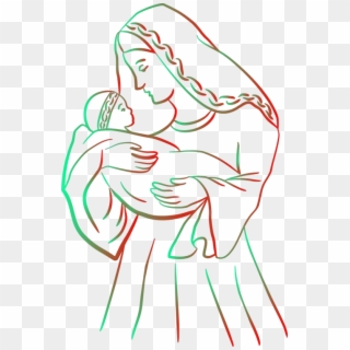 Christ Child Coloring Book Madonna Religion Nativity - Jesus Christ Drawing Easy Clipart