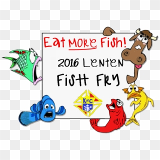 2016 Fry- Eat More Fish Cow - Scared Fish Clipart