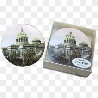 Pennsylvania State Capitol Building Ceramic Coaster Clipart