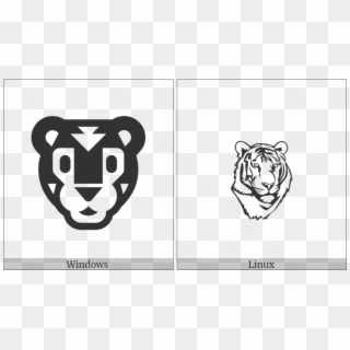 Tiger Face On Various Operating Systems - Tiger Coloring Pages For Kids Clipart