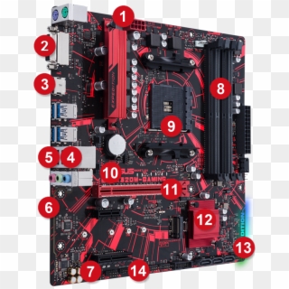 1 - Asus Ex A320m Gaming Amd Motherboard Clipart