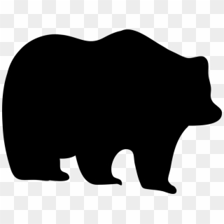 Black Bear Clipart Outline - Silhouette Of A Panda - Png Download