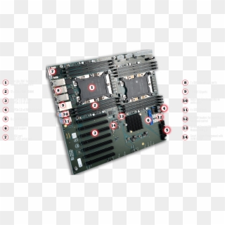 Motherboard Labeled - Microcontroller Clipart