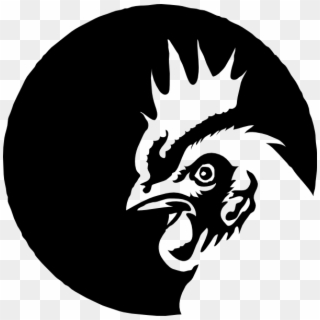 Chicken Head Silhouette Png - Black And White Chicken Clipart Transparent Png