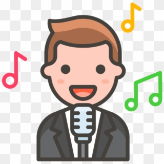 Man Singer Png Transparent Emoji - Singer Icon Png Clipart