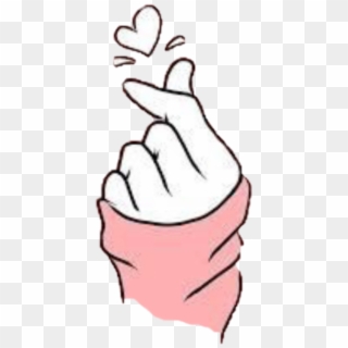 #kawaii #tumblr #coração #heart #bts #kpop #korea #coréia - Hand Bts Heart Sign Clipart
