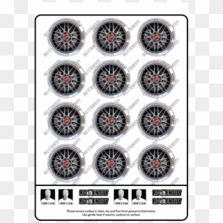 1/10 Touring Car Wheel Stickers Set - Circle Clipart