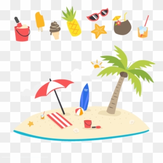 Summer Beach Tree Png Image - Staycation Funny Clipart
