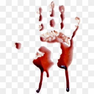 Handprint Blood Dripping Transparent Background - Bloody Handprint Transparent Png Clipart
