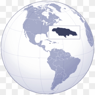 Jamaica Maps - Trinidad And Tobago On The Globe Clipart