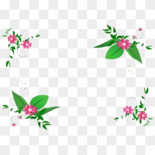 Free Png Flowers Borders Png - Flower Green Vector Png Clipart