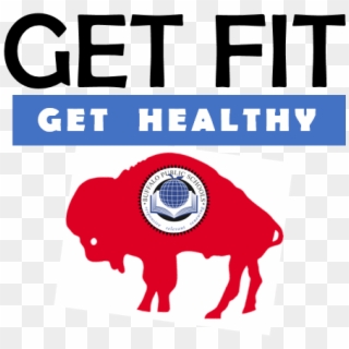 Get Fit Get Healthy Buffalo Logo Clipart