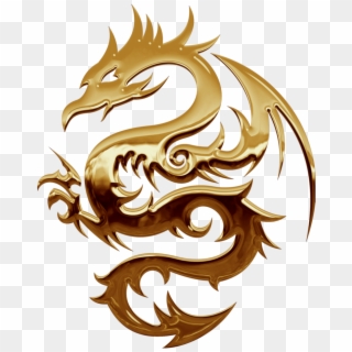 819 X 976 14 - Gold Dragon Symbol Png Clipart