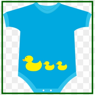 Baby Boy Clothes Clipart - Baby Onesie Clip Art Blue - Png Download