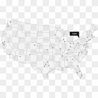 Acbj Usa Map-buffalo - Map Clipart