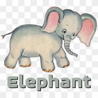 Click And Drag To Re-position The Image, If Desired - Vintage Baby Elephant Illustration Clipart