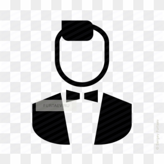 Man With Bow Tie - Icon Stylish Man Clipart