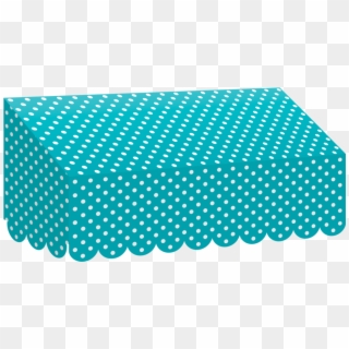 Tcr77163 Teal Polka Dots Awning Image Clipart