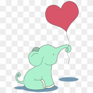 Bleed Area May Not Be Visible - Cartoon Elephant Holding Balloons Clipart