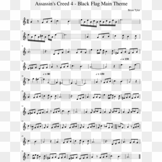 Assassin's Creed - Bloody Stream Alto Sax Sheet Music Clipart