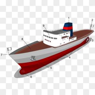 Main Parts Of Ship - Parts Of A Boat Clipart (#1263326) - PikPng