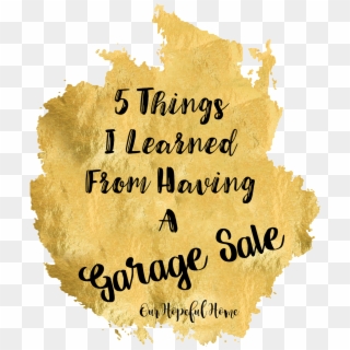 Garage Sale Tips - Calligraphy Clipart