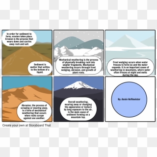 Sediment Comic Strip - Weathering And Erosion Comic Strip Examples Clipart