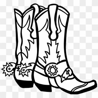 Trends For Cowboy Boots Drawing - Cowboy Boots Colouring Pages Clipart