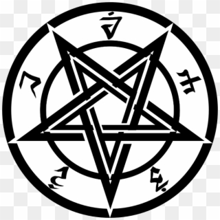 The Above Variant Has Characters In A Secret Script - Satan Symbol Png Clipart