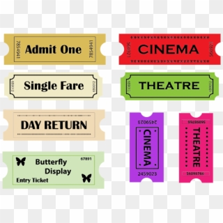 Tickets - Theatre Ticket Clip Art - Png Download