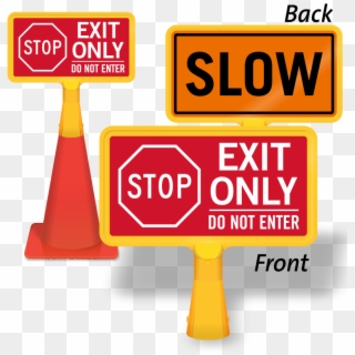 Exit Only Do Not Enter /slow (cb 1153) - Stop Clipart